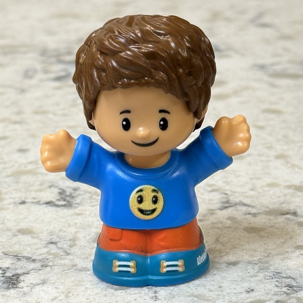 Fisher Price Little People Jack Smiley Face Blue Shirt Brown Hair Boy 2020 2021